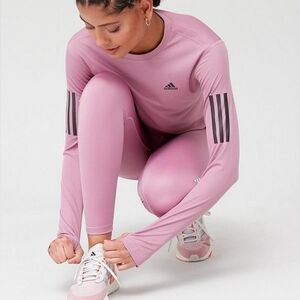 Adidas own the run long sleeve tee orchid sz S, M, L, XL BNWT